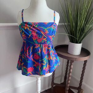 NWT Blue Floral J Crew Tank Top